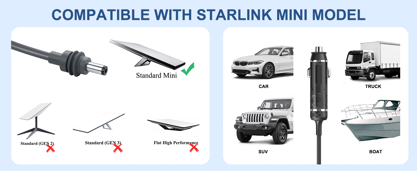 starlink mini car power supply