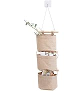AARAINBOW 1 Pack Mini Cotton Linen Fabric Closet Detachable Foldable Washable Hanging Storage Bag...