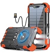 Sudrov Solar Charger Power Bank, 42800mAh Wireless Portable Charger with USB-C in/Output, QC3.0 F...