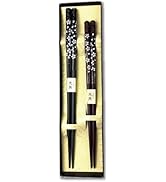 Premium Japanese Chopsticks Reusable 2prs Set [Made in Japan] Featuring Mother of Pearl Inlay and...