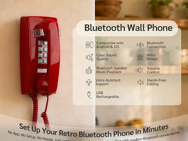 Bluetooth wall phone