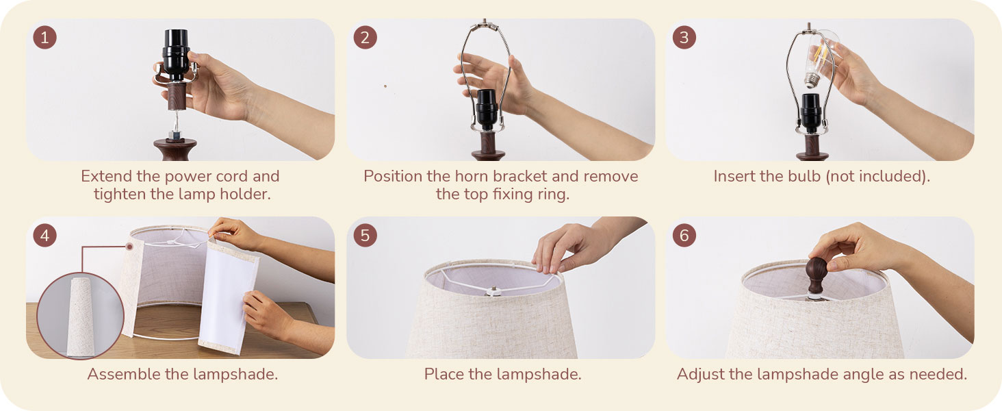 EASY TO ASSEMBLE TABLE LAMP
