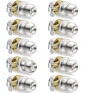 Plustool 10 Pack Privacy Door Knobs Interior, Satin Nickel Doorknob with Lock -ANSI Grade-3 Certi...