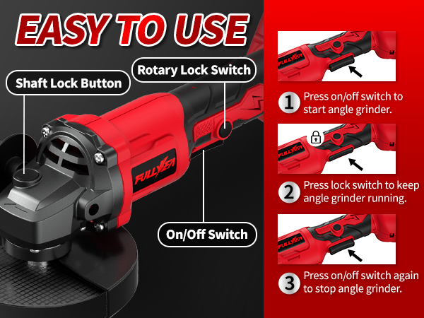 Power Angle Grinders with 2 * 4.0Ah Batteries &amp;amp; 3 Cutting Wheels