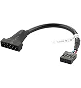WENZIYAXU USB 3.0 to USB 2.0 Header Cable 0.15M Length, 19 Pin to 9 Pin Motherboard Internal Conn...