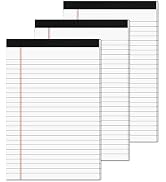 Aidunmis 3 Pack Small Legal Pads 5x8 White Notepads Paper Tablets 5x8 Legal Pad 80 GSM Lined Note...