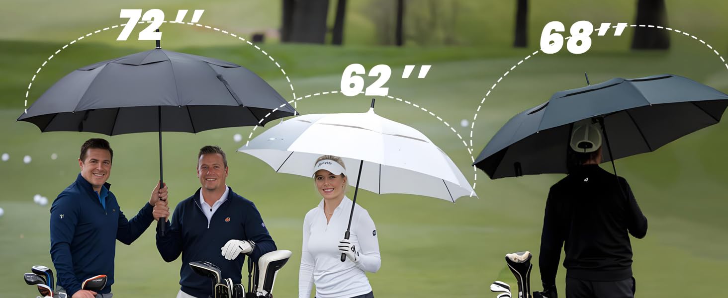 Golf Umbrella Size Comparison Chart