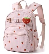 mommore Toddler Backpack for Girls 2-4, Corduroy Girls Backpack Kids Bookbag for School, 13" H Cu...