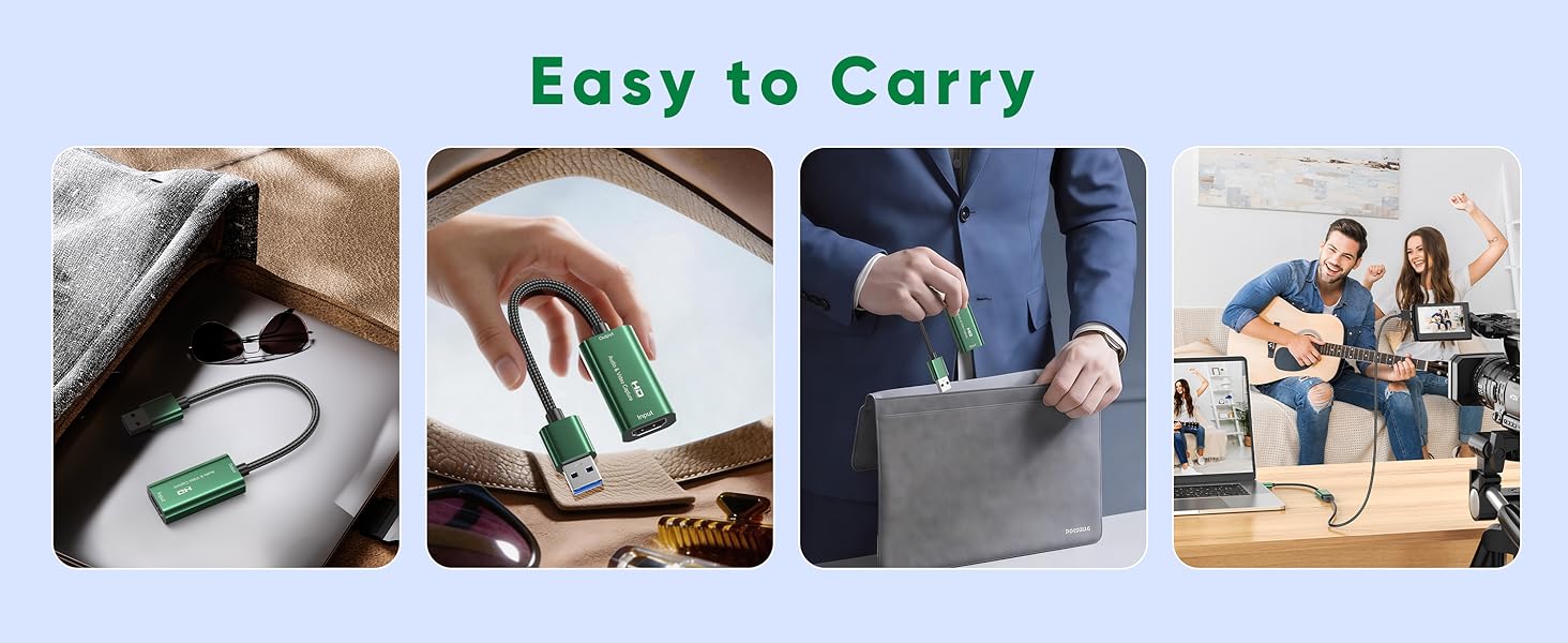 Compact video capture card easy to carry