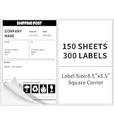 Half Sheet Shipping Labels,8.5" x 5.5" Address Labels for Laser &amp; Inkjet Printers,Self Adhesive M...