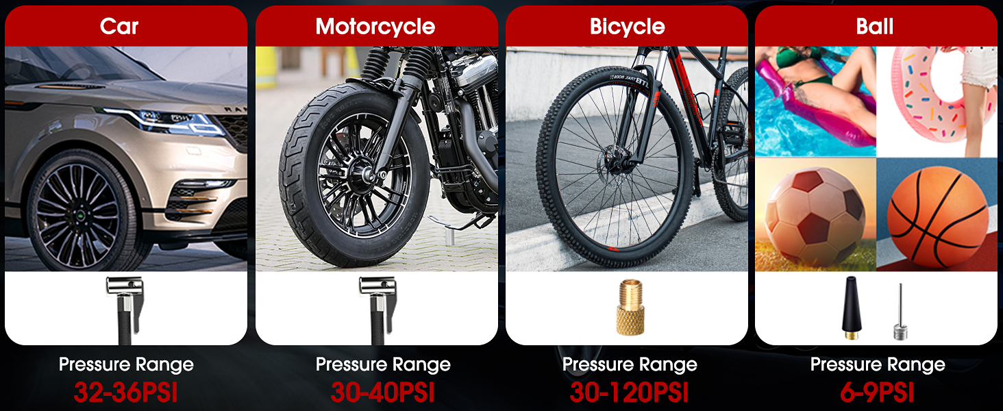 Air Compressor Tire Inflator Portable Air Pump