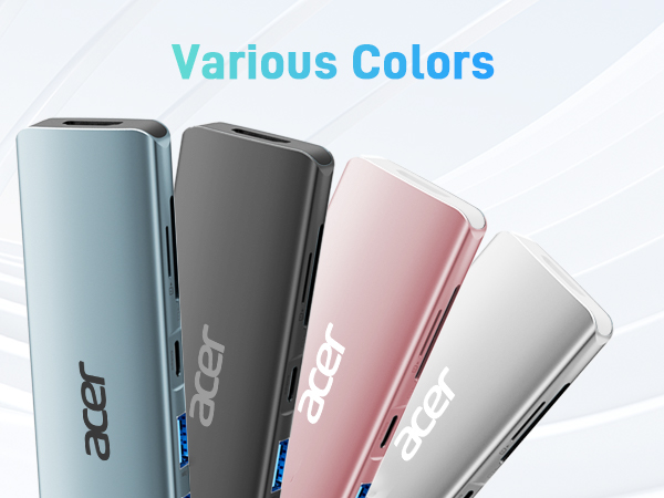 Four slim external hard drives in various colors: blue, dark gray, pink, and silver. Text reads 'Various Colors' above the devices.