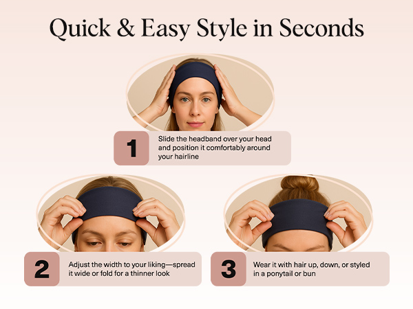 Kitsch Wide Headbands for Women for Workout, Yoga, Gym,Running, Exercise Stretchy Head Bands Sedona