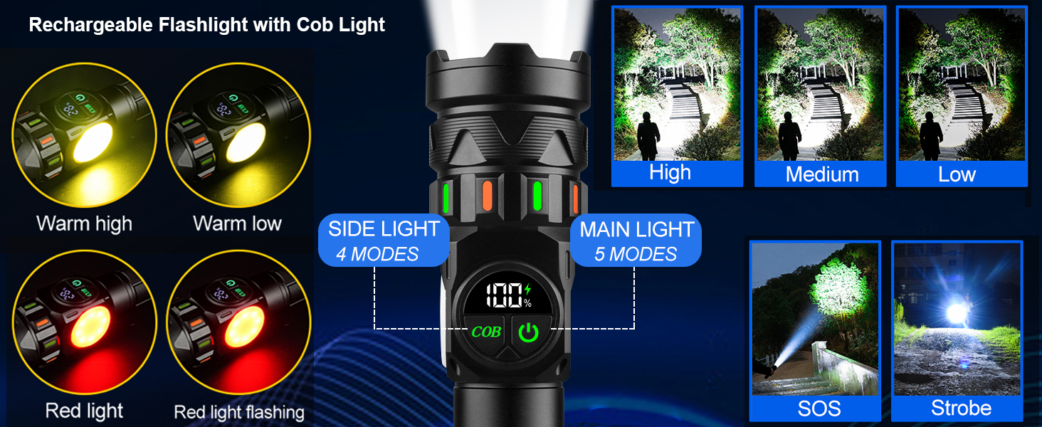 led flashlights high lumens flashlight battery powered security flashlight camping lights