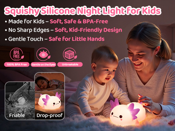 axolotl nightlight axolotl light kids night light 