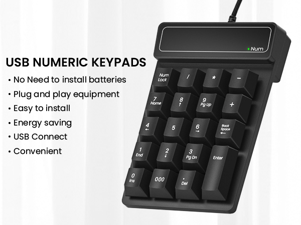usb number pad for laptop