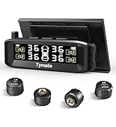 Tymate TM8 Tire Pressure Monitoring System, Wireless Solar TPMS with 4 External Sensors &amp; 6 Alarm...