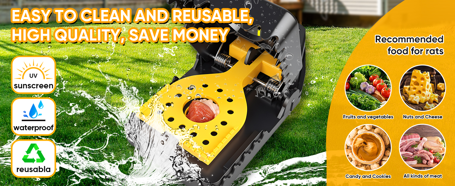 Reusable Mouse Trap, Easy to Clean and Waterproof, High Quality Rodent Catcher