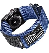 Hemsut Compatible With Apple Watch Band, Rugged Nylon Sports Strap With Woven Loop Design For iWa...