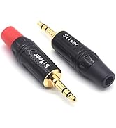 SiYear 3-Pole 3.5mm Stereo Headphone Jack Male Plug Repair Replacement Solder Adapter, 3.5mm (1/8...