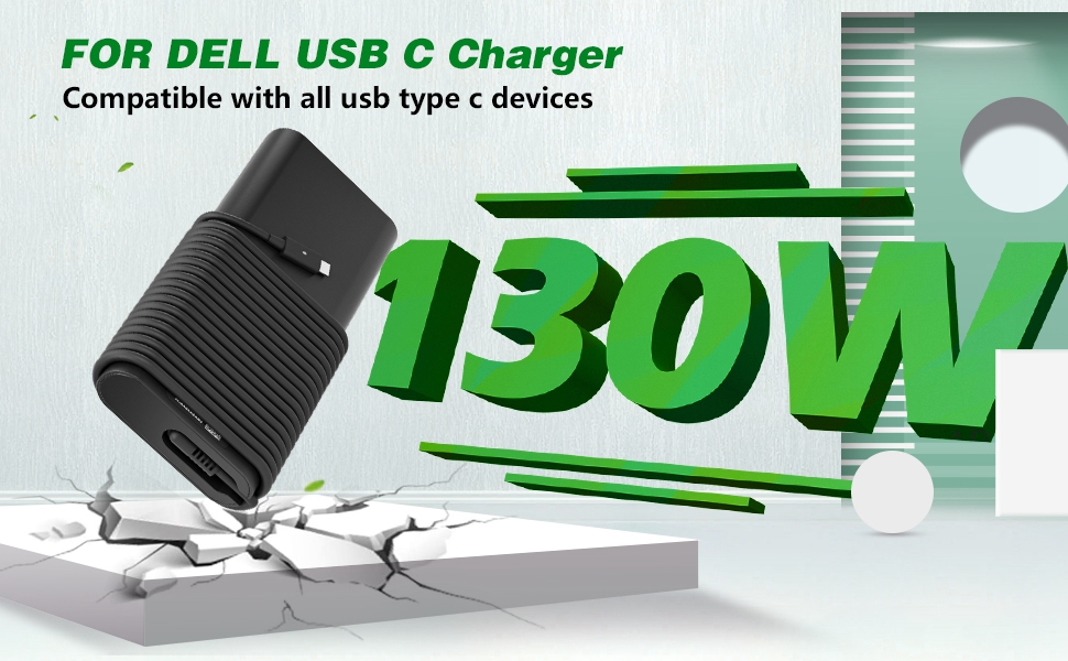 For Dell 130W Laptop charger usb c