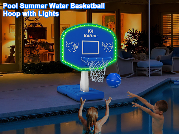 pool basketball hoop poolside