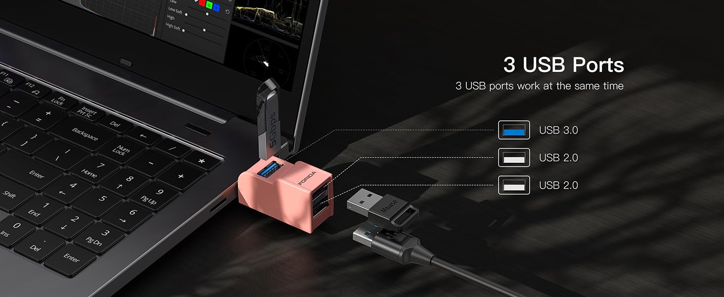 3 port USB hubs