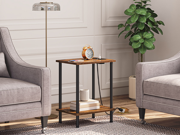 End Table with Charging Station