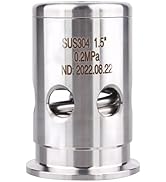 DERNORD Sanitary Tank Pressure Relief Valve Vacuum Valve Stainless Steel 304 Tri Clamp 1.5 Inch