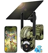 Xega 4G LTE Cellular Trail Camera Built-in SIM Card, 2K No Wi-Fi Hunting Camera Solar for Wildlif...