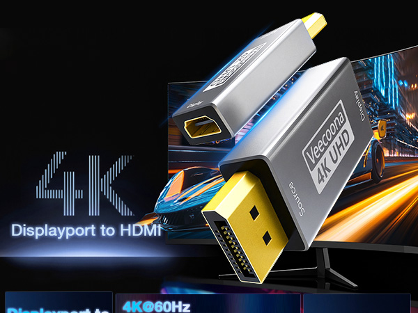 4K DisplayPort to HDMI Adapter