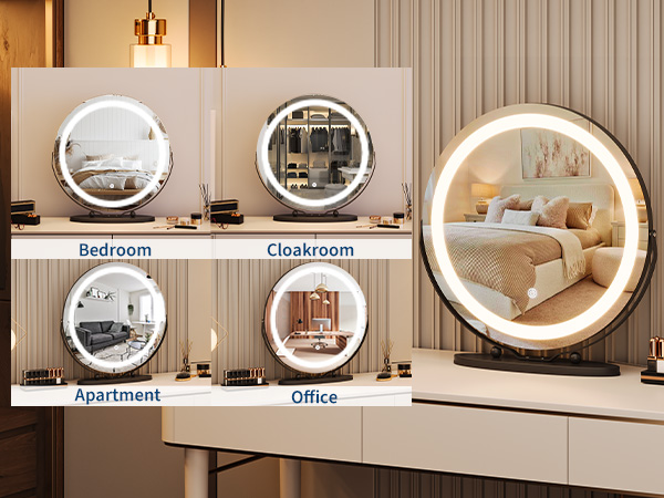 Vanity mirror with light