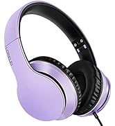 LORELEI X6 Over-Ear Headphones with Microphone, Lightweight Foldable &amp; Portable Stereo Bass Headp...