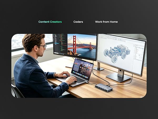 USB C Dock with 4K120Hz DP