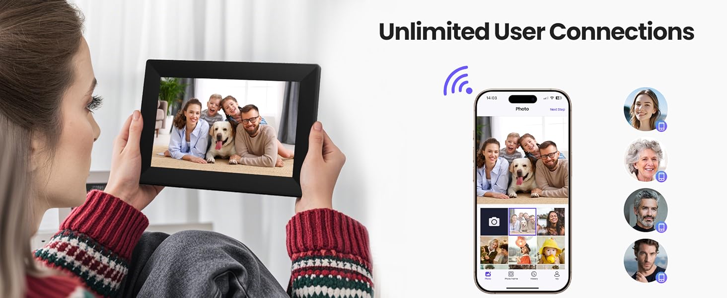 Uhale 10.1inch Digital Picture Frame WiFi Smart Touch Screen Digital Photo Frame