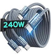 LISEN USB C to USB C Cable Fast Charging Cords 240W Type C Charger Fast Charging Cord Type C Cabl...
