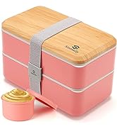 Sinnsally Bento Box for Kids and Adults, Stackable Japanese Bento Lunch Box Containers for Teens/...