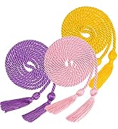 Whaline Graduation Honor Cords, Pink Gold Purple Tassels Cords 67.7 Inch Rayon Braided Graduation...