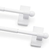 Deconovo Magnetic Curtain Rods for Doors 16-28 Inch No Driling Adjustable | Magnetic Curtain Rods...