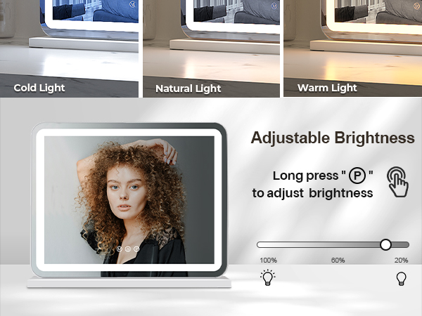 Makeup mirror with lihgts