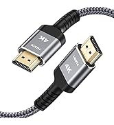 Highwings 4K Short HDMI 2.0 Cable 2FT/0.7m - 4K@60Hz HDR Braided HDMI Cord, 18Gbps High Speed wit...