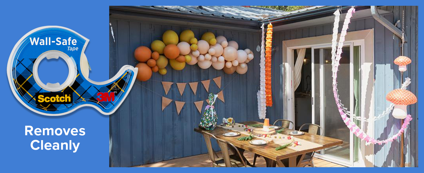 Scotch Wall-Safe Tape Removes Cleanly