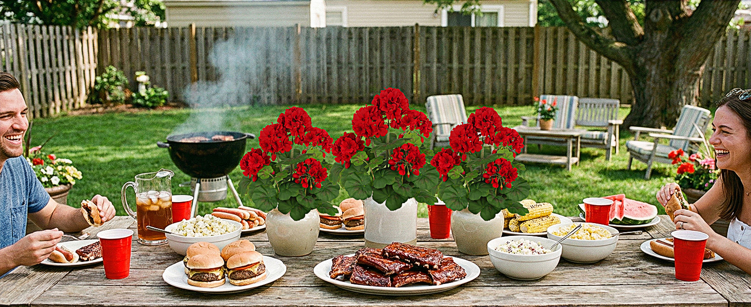Artificial Geraniums