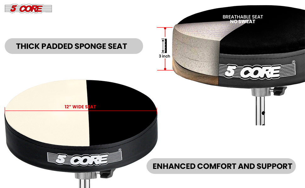 Drum Throne Padded Guitar Stool Music Chair for Adults and Kids