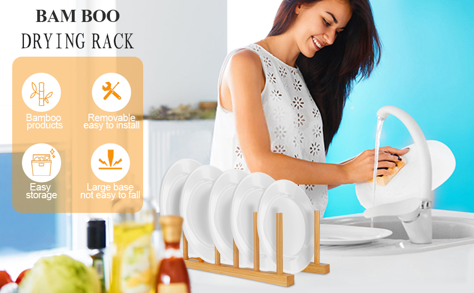 dish rack wood set