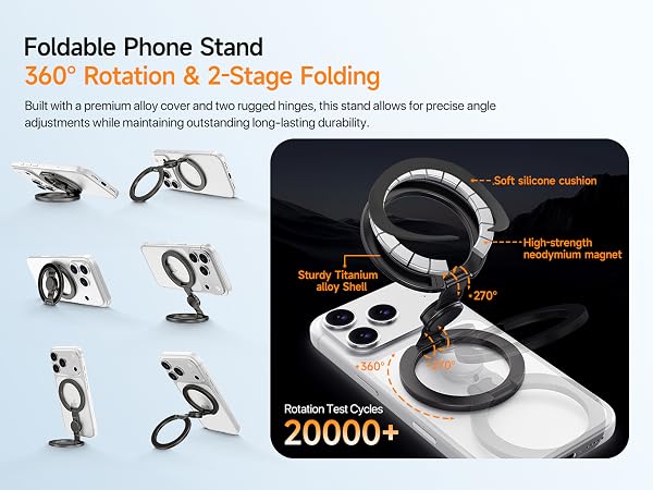 phone holder stand grip ring magnetic mag safe golf cart phone holder adhd gifts stress anxiety 