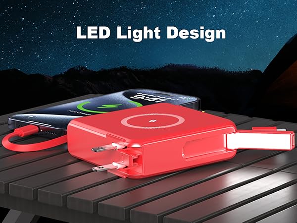 portable charger with led light