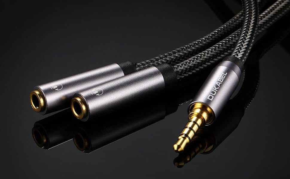 3.5 mm audio y splitter cable