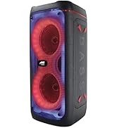 Naxa Electronics NDS-4505 Portable Dual 4? Bluetooth Party Speaker with Multi-Color Blaze-8 Rhyth...
