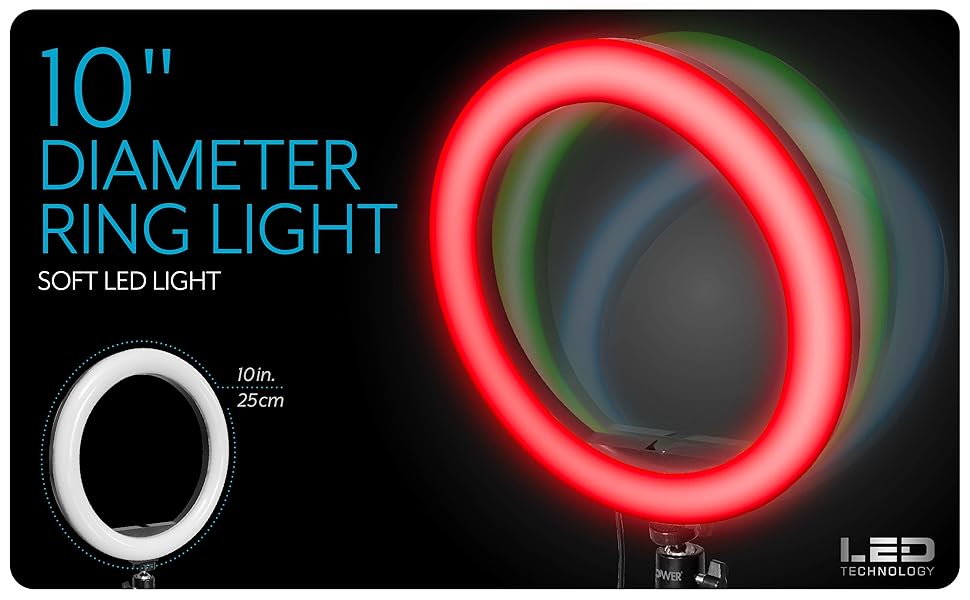 10" Diameter Ring Light Soft LED Light